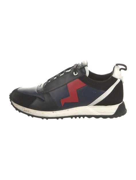 fendi leather colorblock sneakers